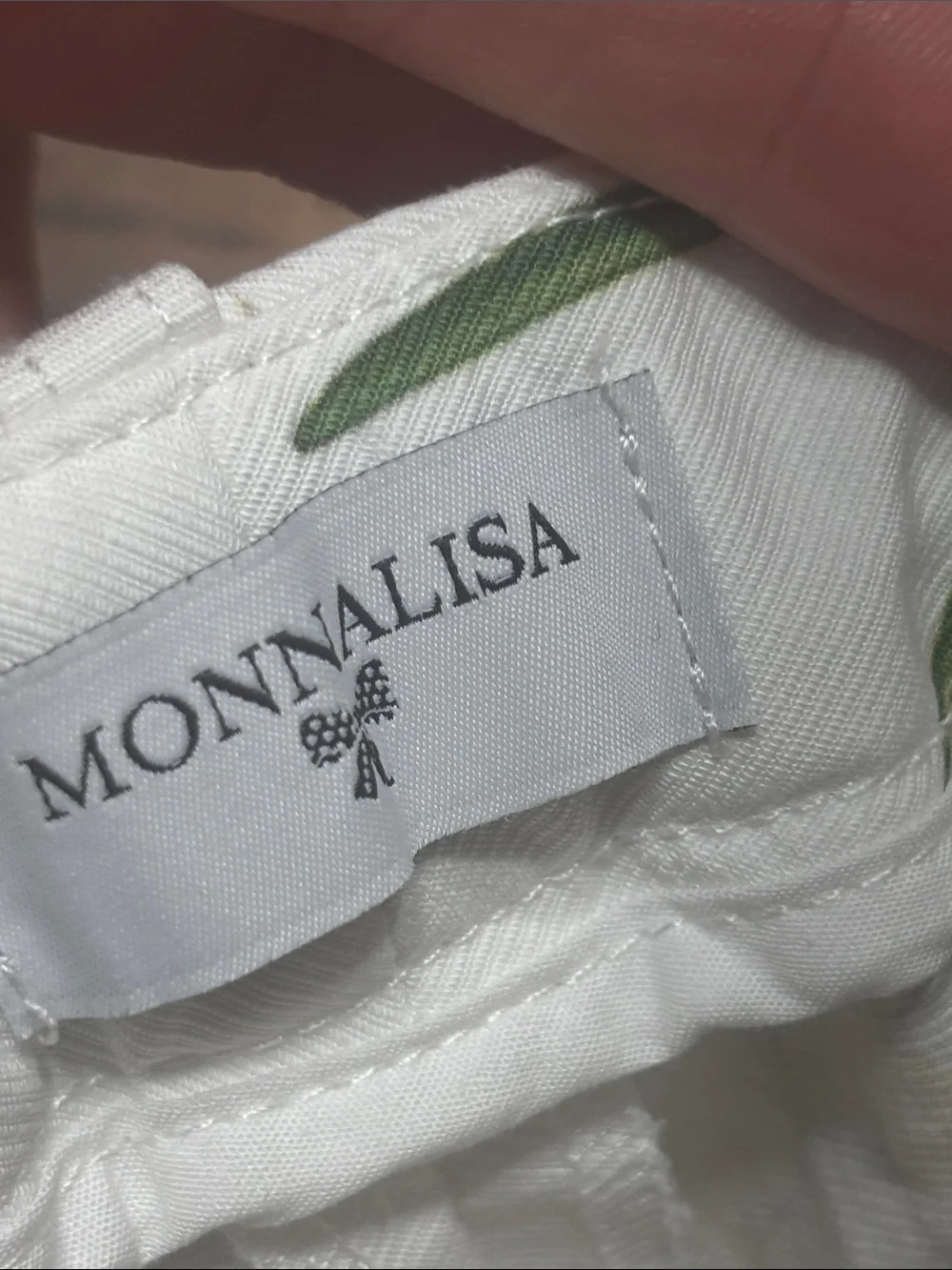 Monnalisa Made in Italy White Floral Girls Cutoff Wide Leg Pants Culottes Size 6